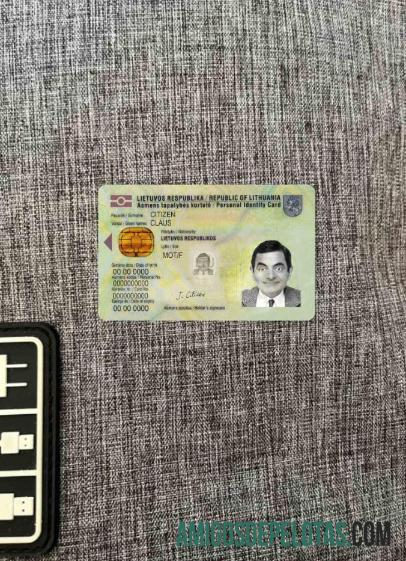 Lithuania ID olhar de foto frente amostra